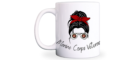 Woman Marine Corps Veteran Mug - 15oz