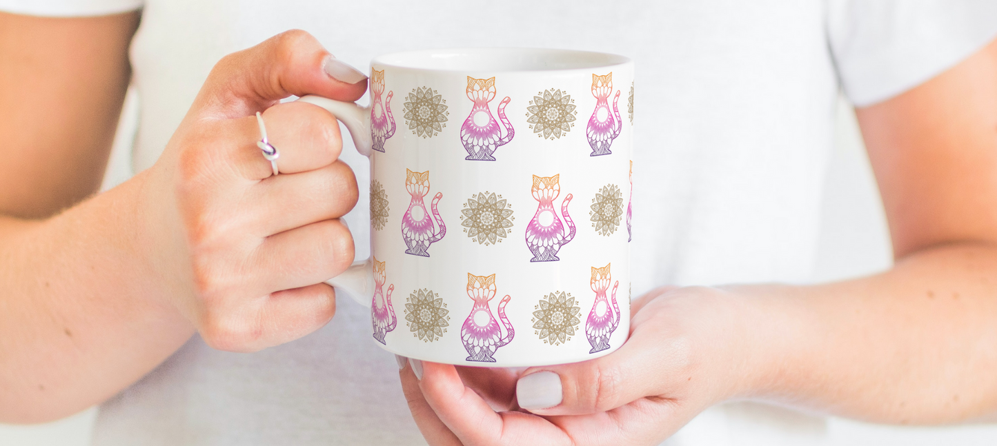 Free Spirit Feline Mug - 15oz