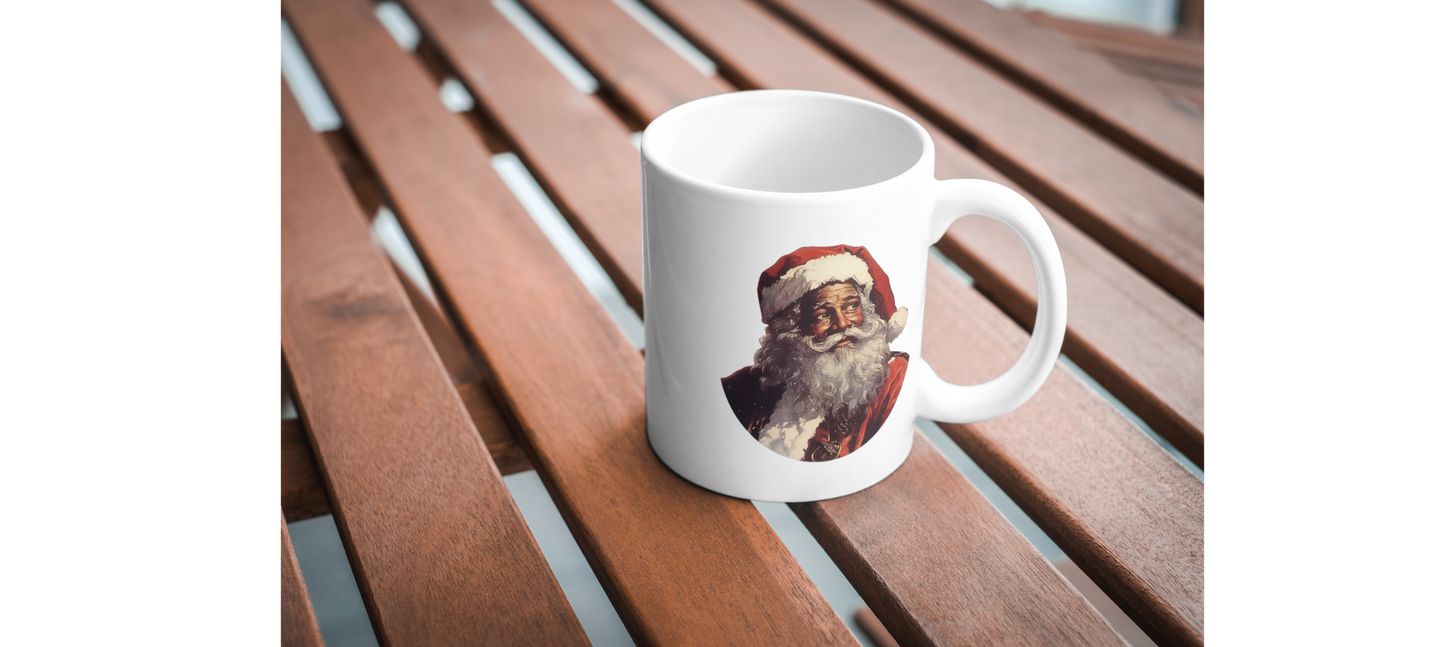 African American Santa Mug - 15oz