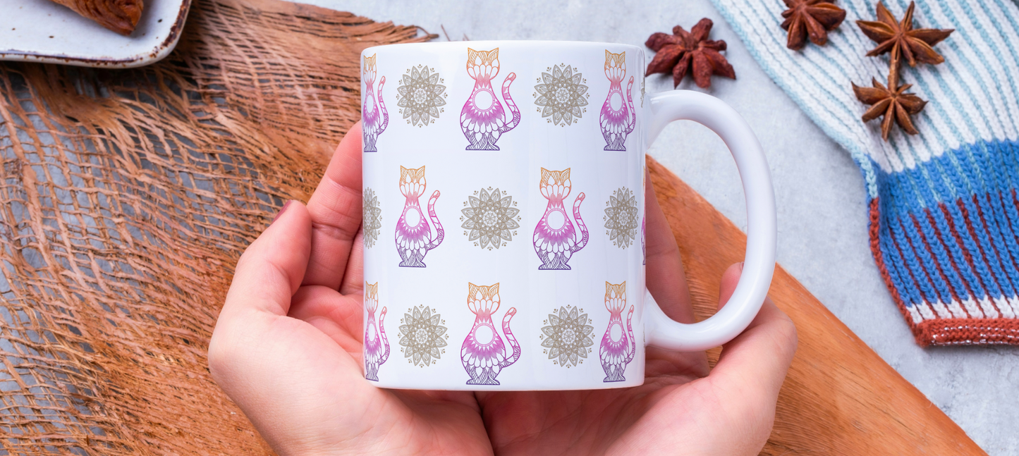 Free Spirit Feline Mug - 15oz