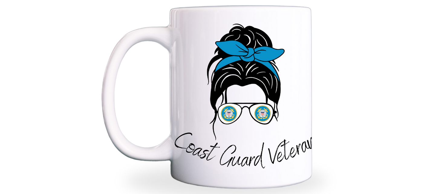 Woman Coast Guard Veteran Mug - 15oz