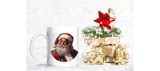 African American Santa Mug - 15oz