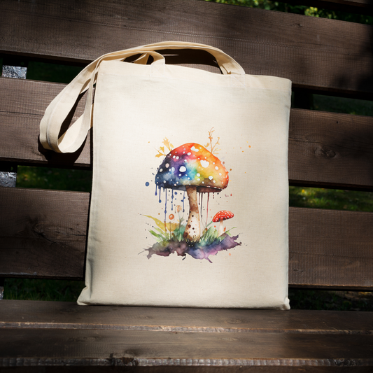 Psychedelic Bloom Tote Bag - 16" H x 15" W