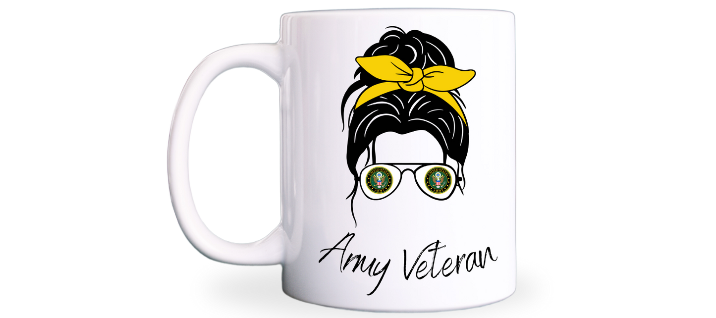 Woman Army Veteran Mug- 15oz