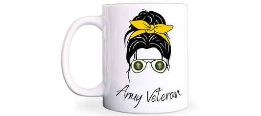 Woman Army Veteran Mug- 15oz