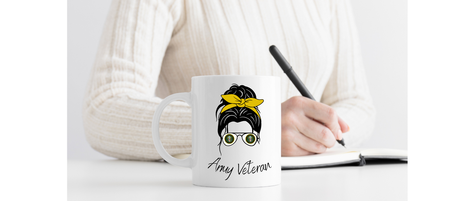 Woman Army Veteran Mug- 15oz