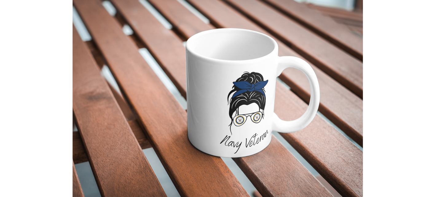 Woman Navy Veteran Mug - 15oz