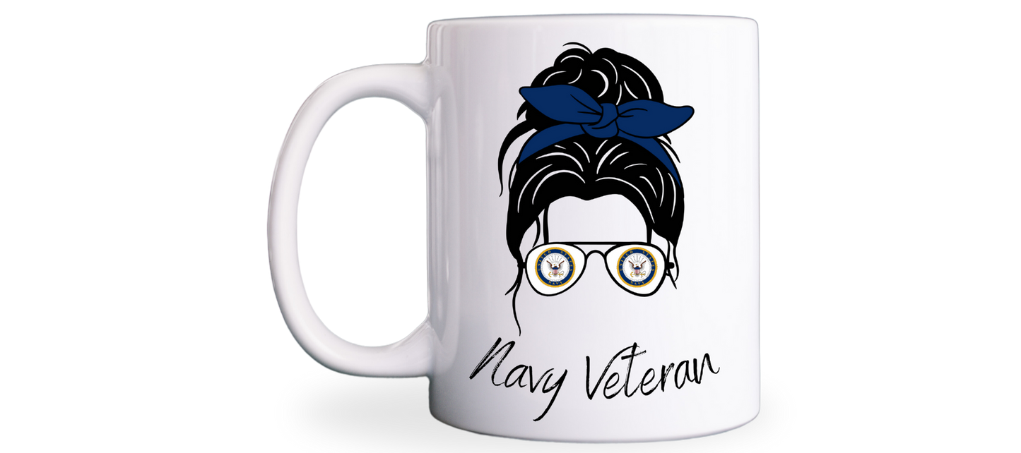 Woman Navy Veteran Mug - 15oz