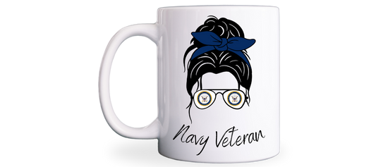 Woman Navy Veteran Mug - 15oz