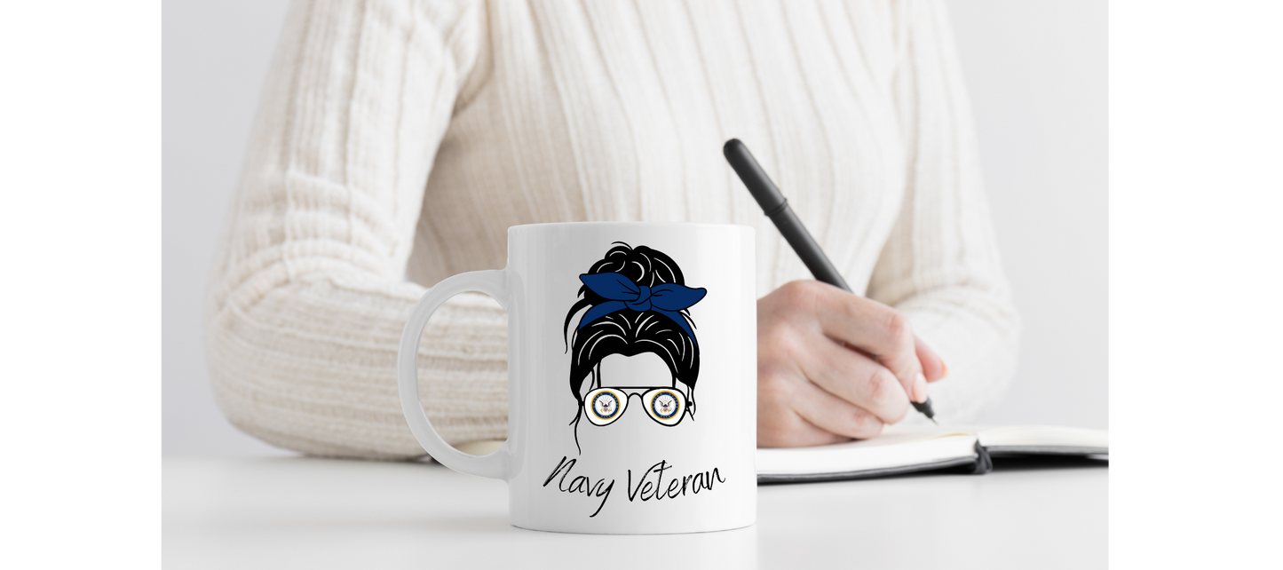 Woman Navy Veteran Mug - 15oz