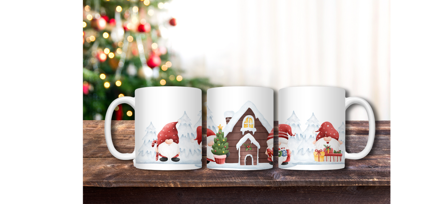 Christmas Gnomes Mug - 15oz