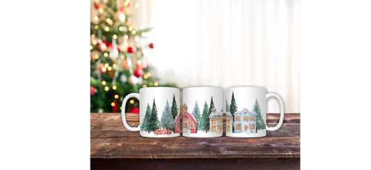 Winter Village Mug - 15oz