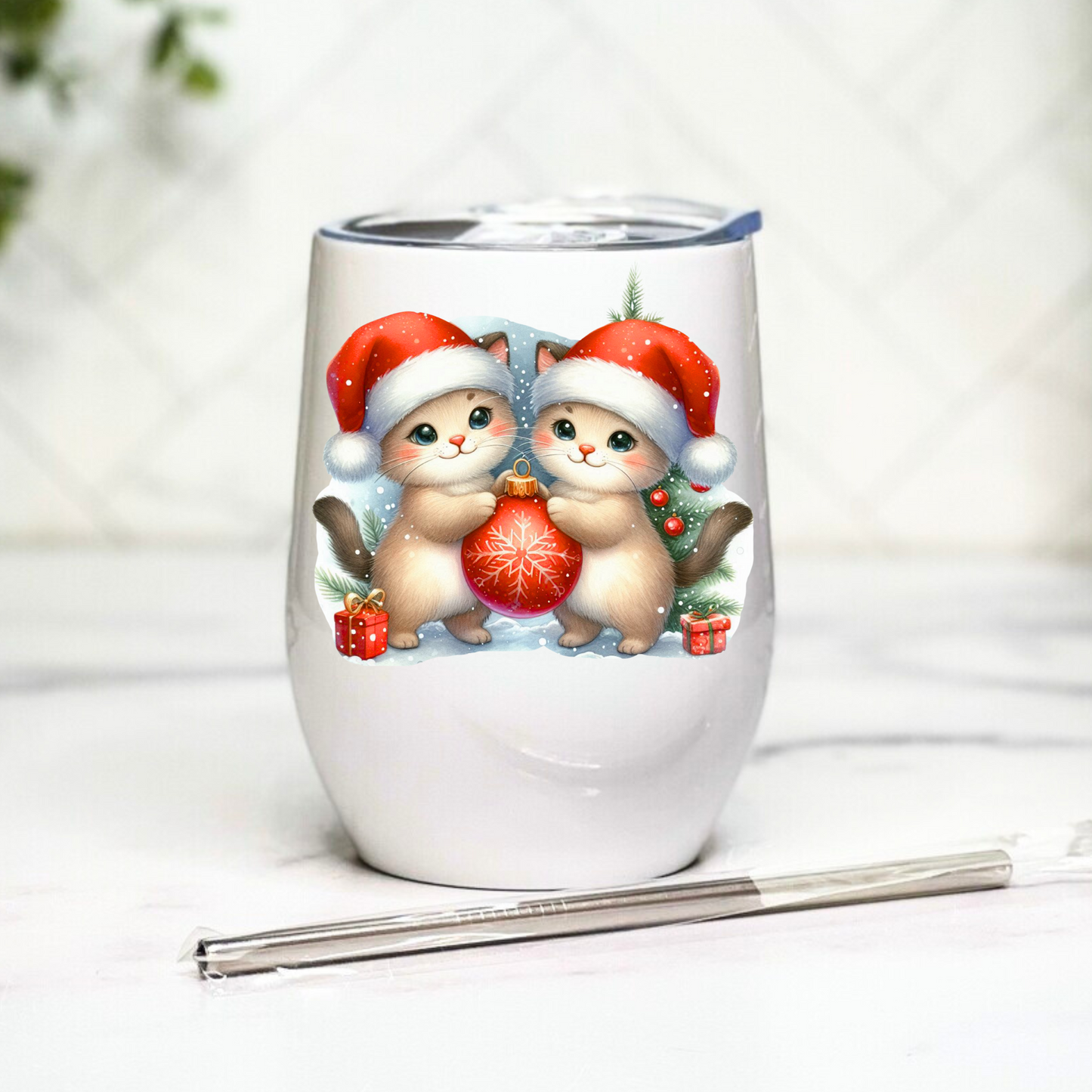 Christmas Cats - 12oz Tumbler