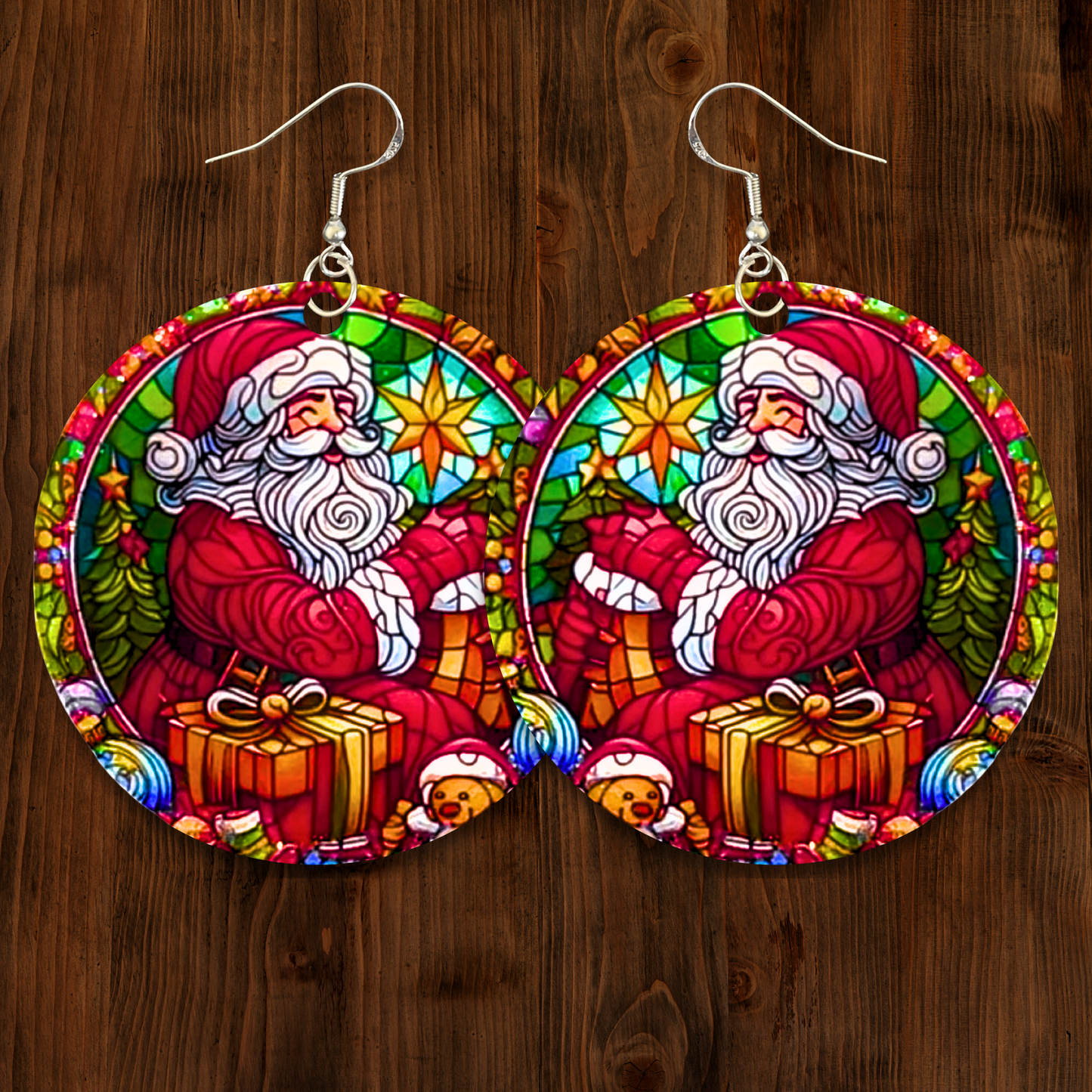 Merry Mosaic Earrings - 2" x 2"