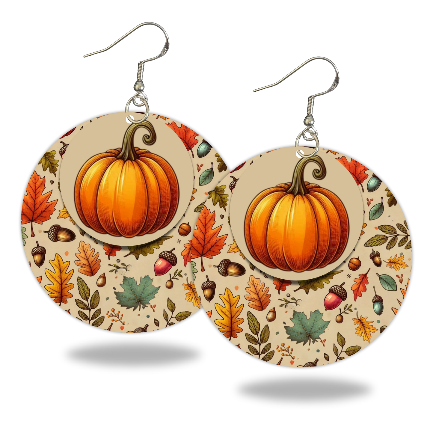 Autumn Breeze Earrings- 2" Circle