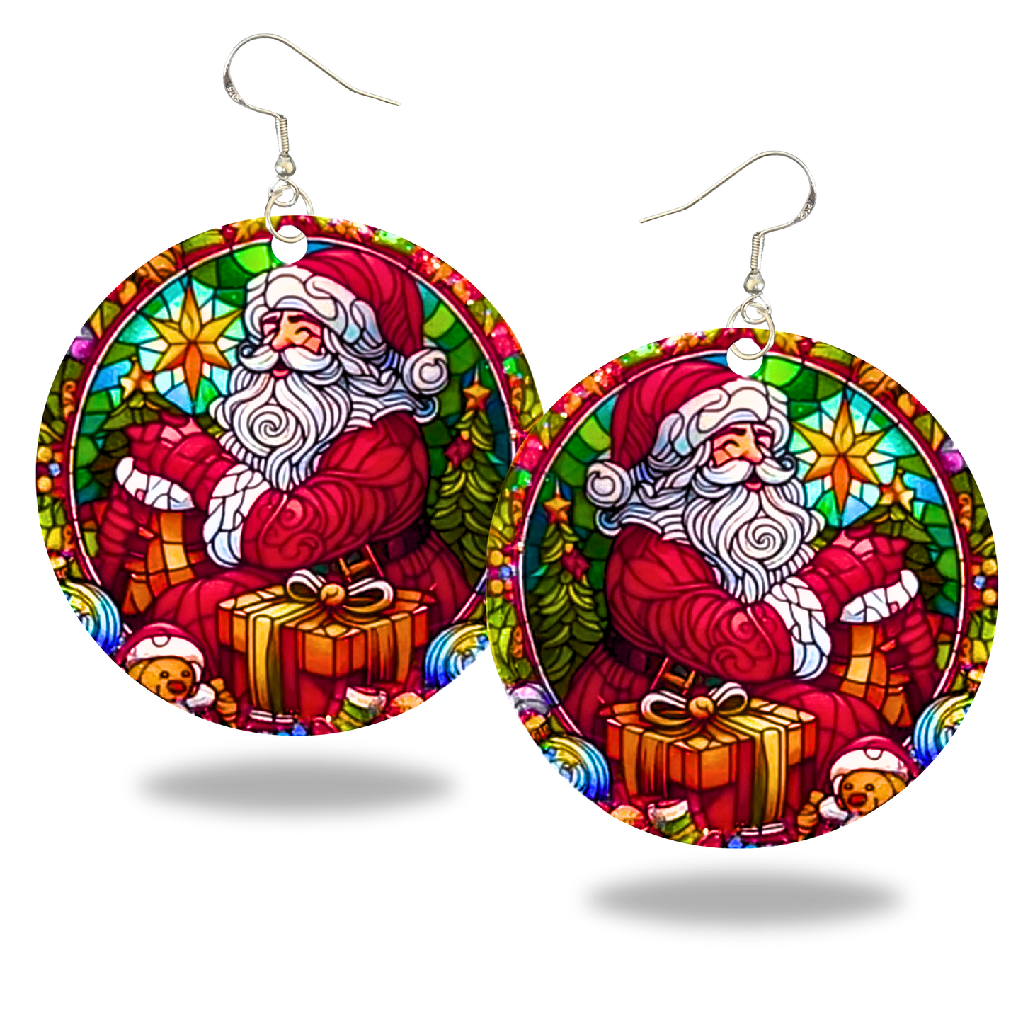 Merry Mosaic Earrings - 2" x 2"