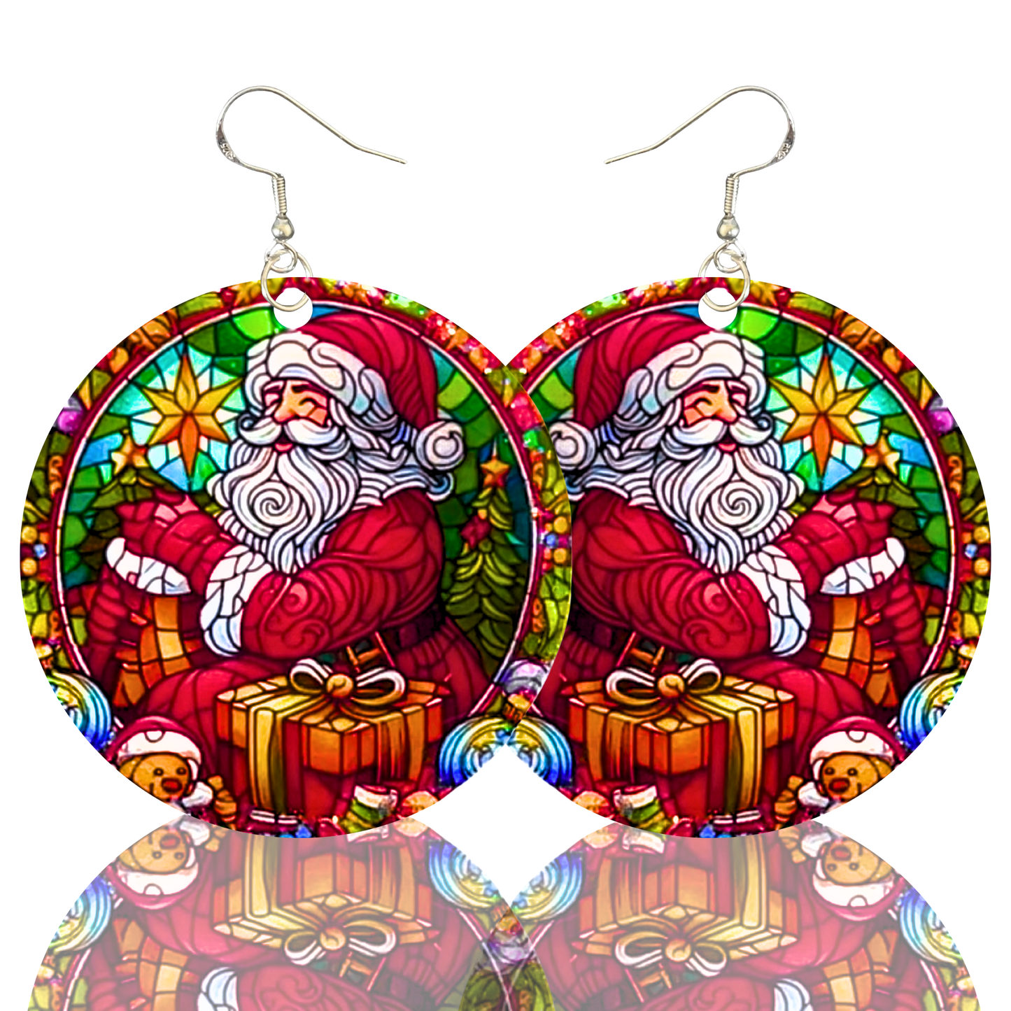 Merry Mosaic Earrings - 2" x 2"