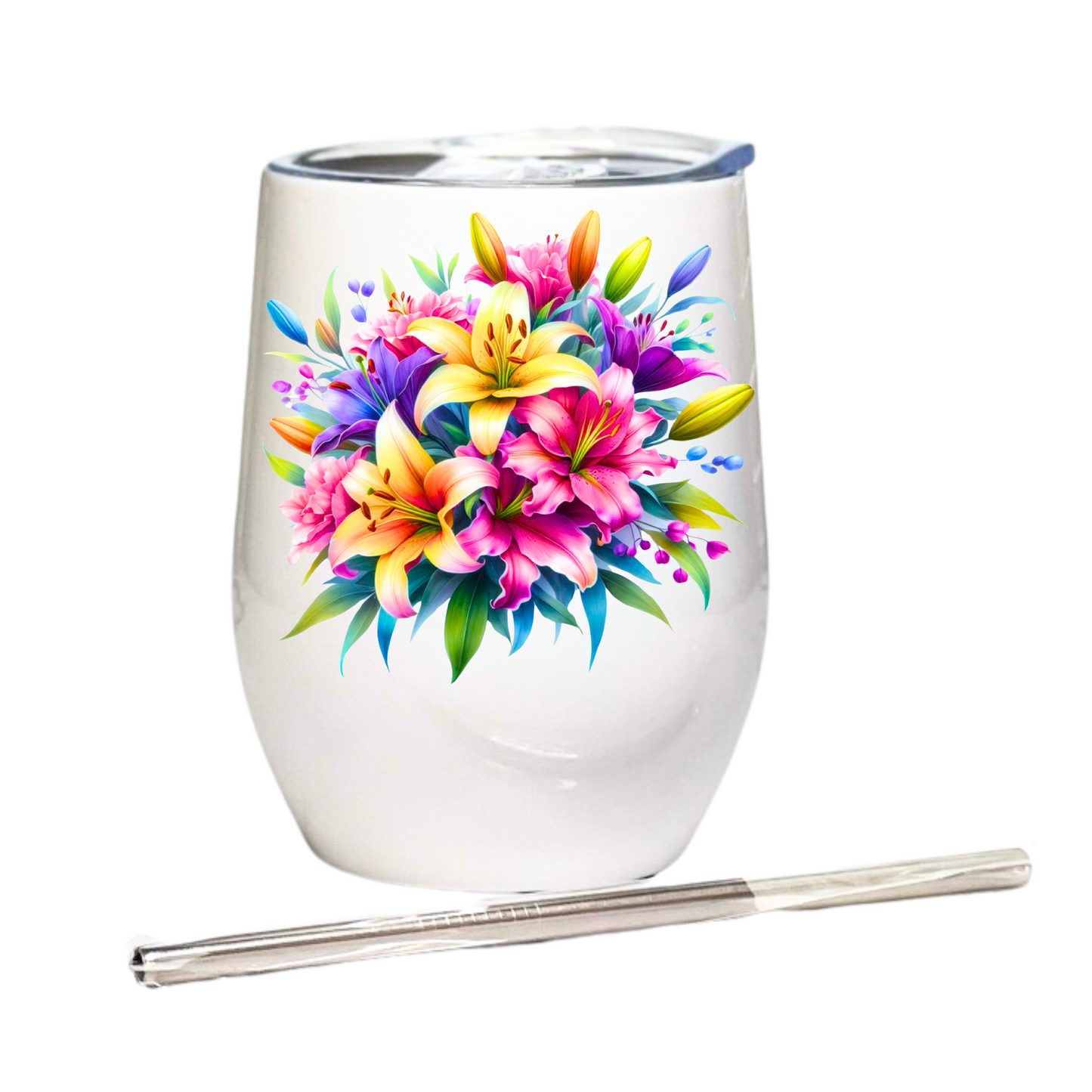 Fancy Floral - Lily - 12oz Tumbler