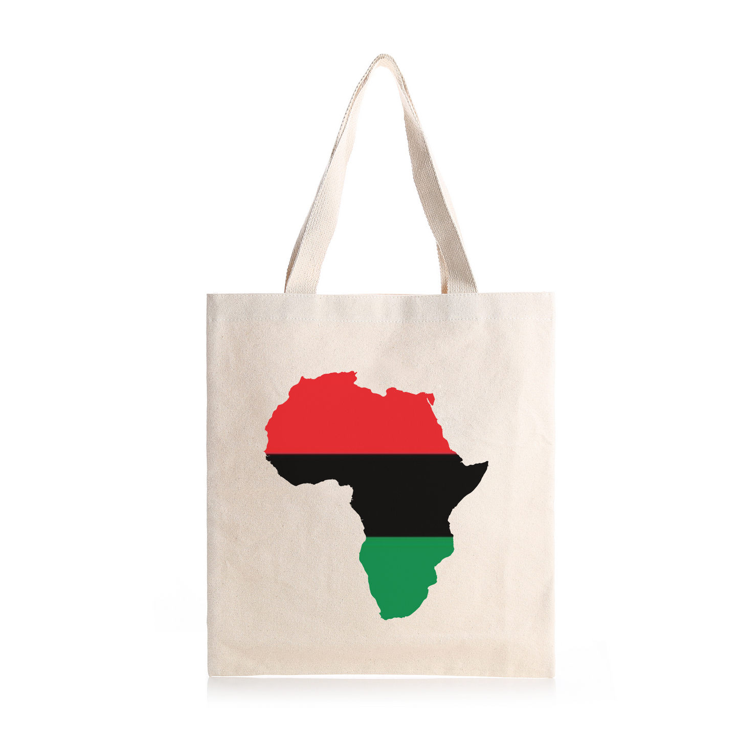 Africa - Red, Black, & Green Tote - 15" x 15"