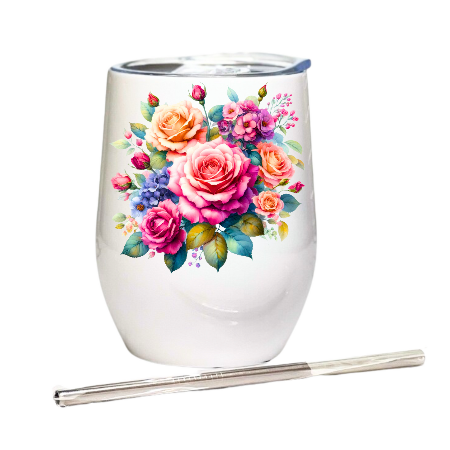 Fancy Floral - Roses - 12oz Tumbler