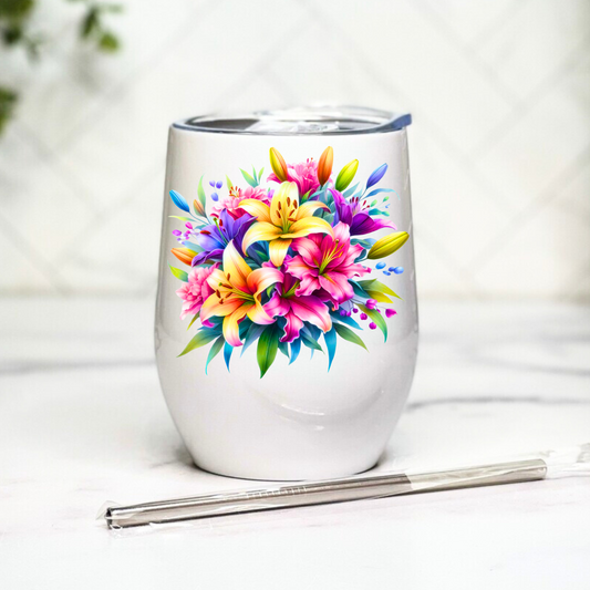 Fancy Floral - Lily - 12oz Tumbler