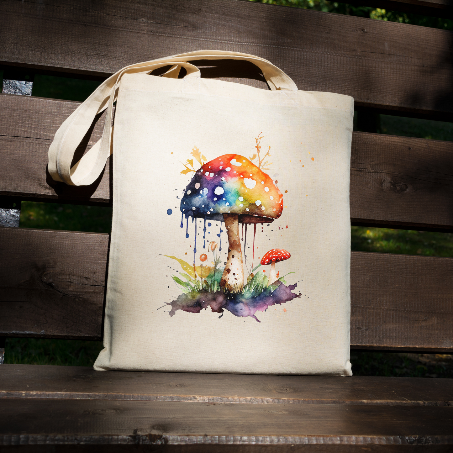 Psychedelic Bloom Tote Bag - 15" H x 15" W