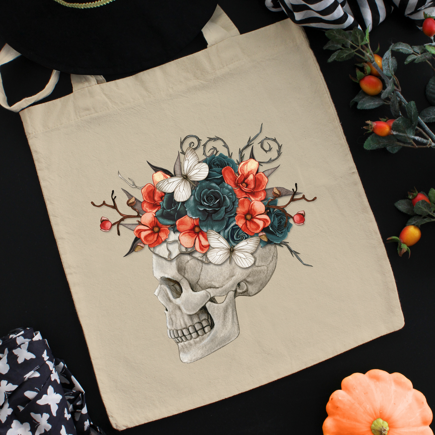 Flora Tote Bag - 15" H x 15" W