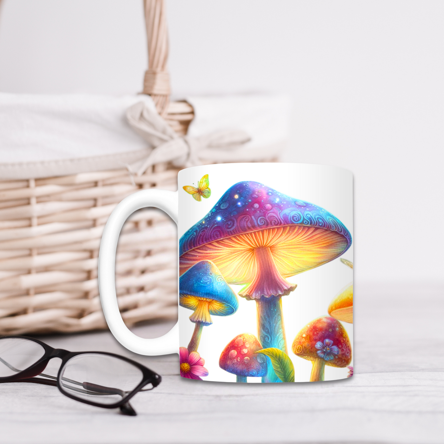 Colorful Mushroom Garden 15oz Mug