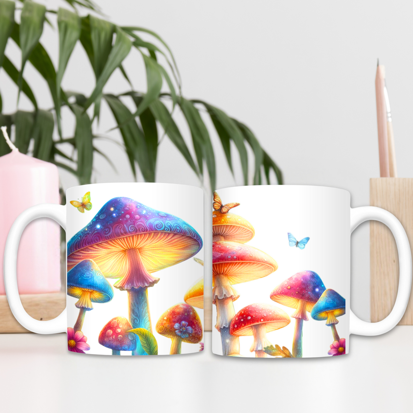 Colorful Mushroom Garden 15oz Mug