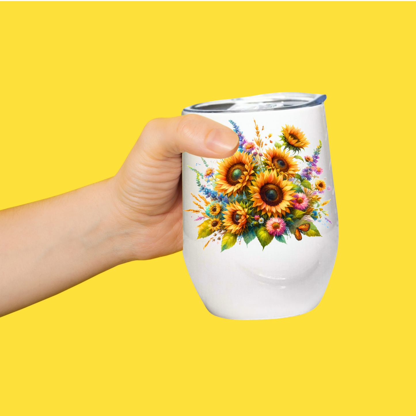 Fancy Floral - Sunflowers - 12oz Tumbler