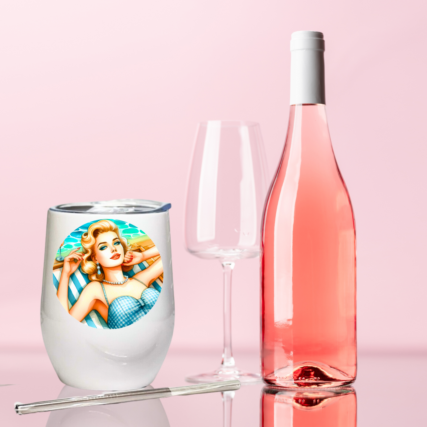 Poolside Beauties - Blonde Bombshell - 12oz Tumbler