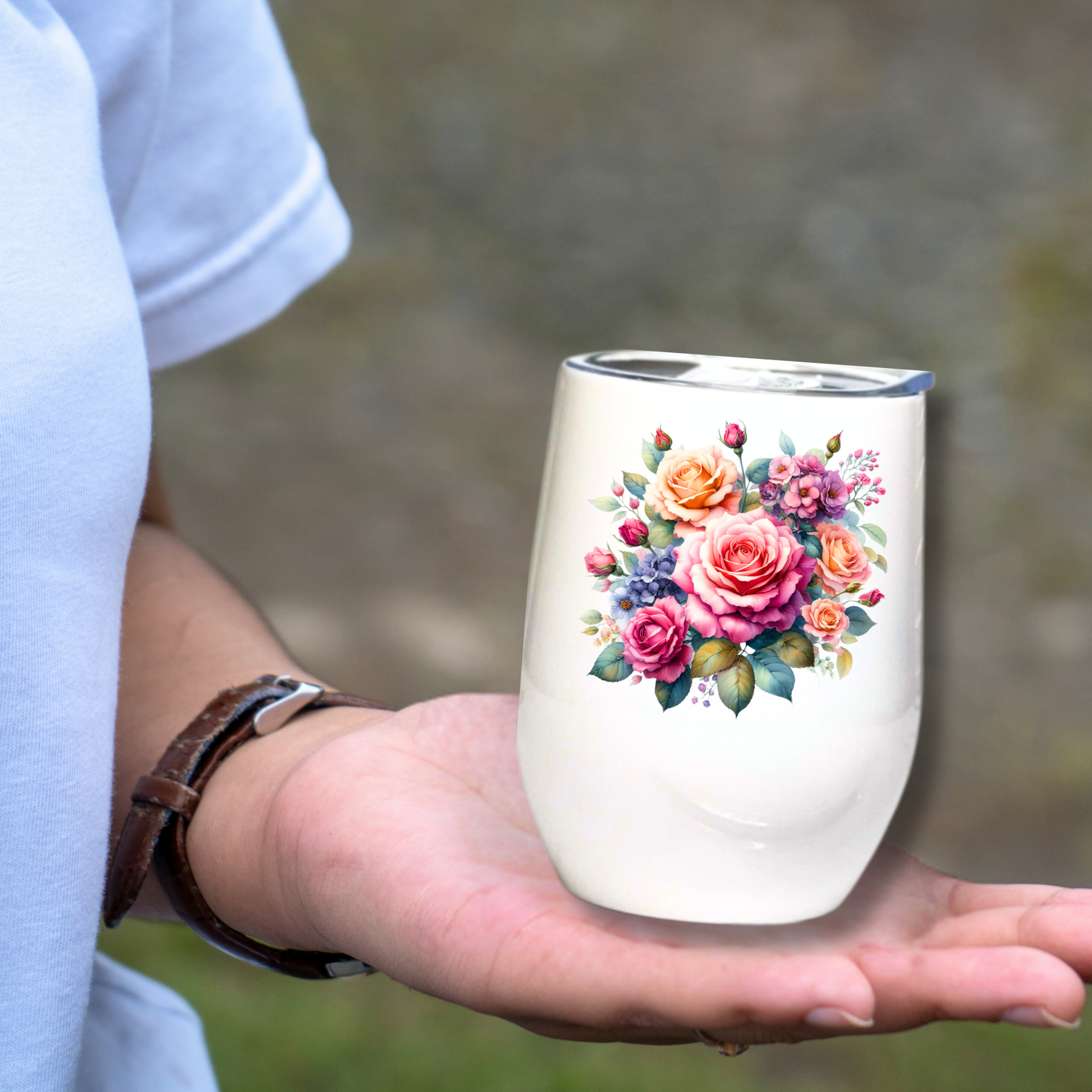 Fancy Floral - Roses - 12oz Tumbler