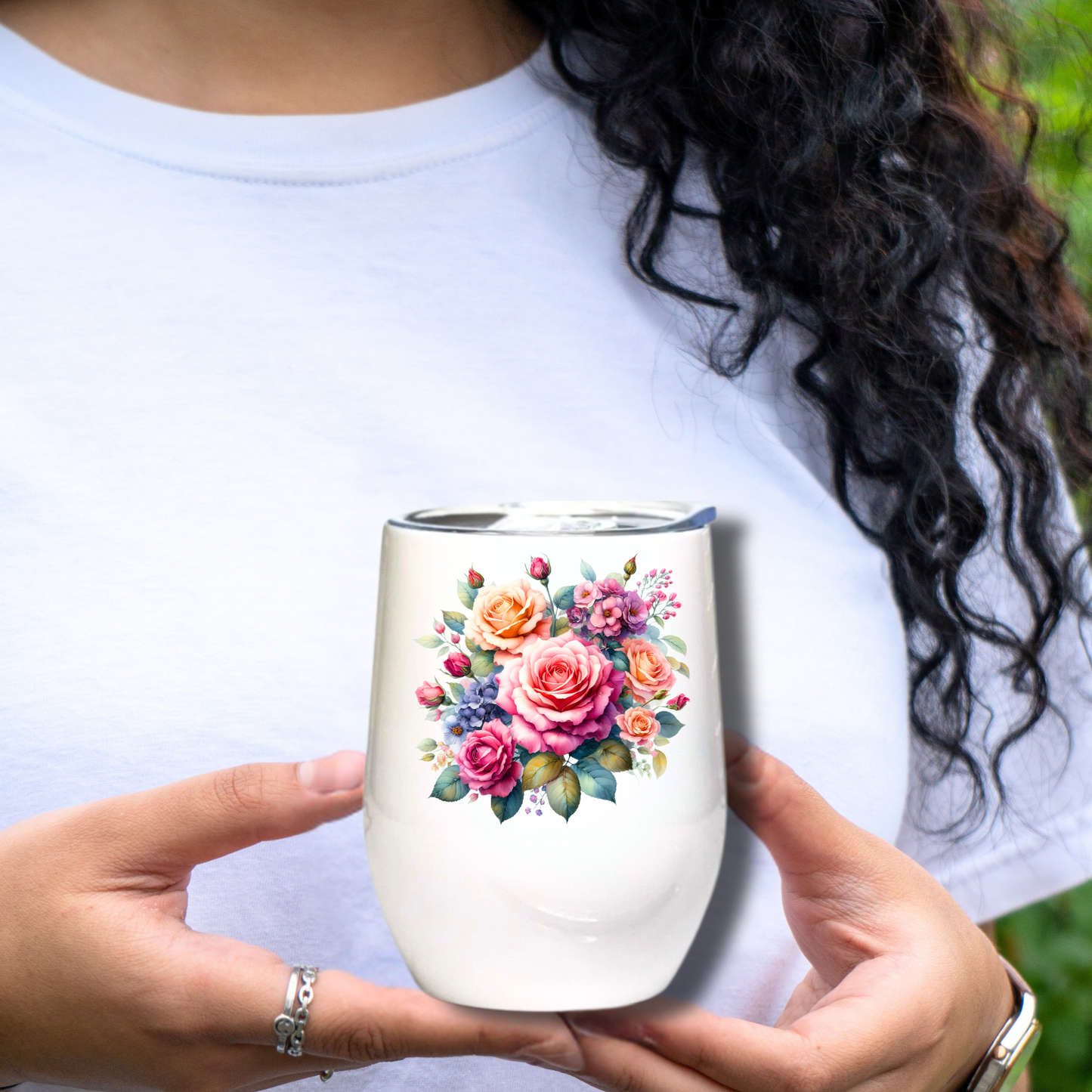 Fancy Floral - Roses - 12oz Tumbler