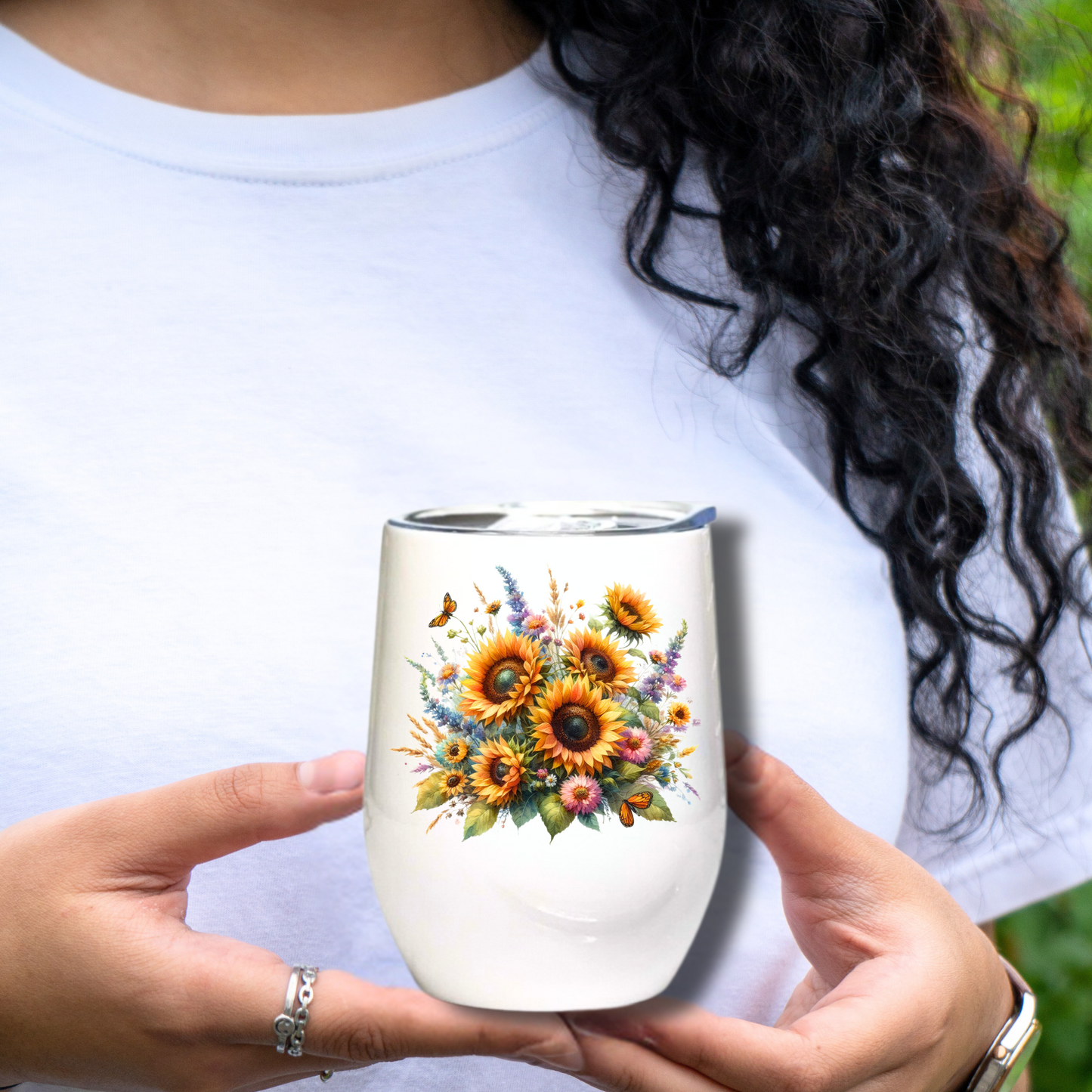 Fancy Floral - Sunflowers - 12oz Tumbler