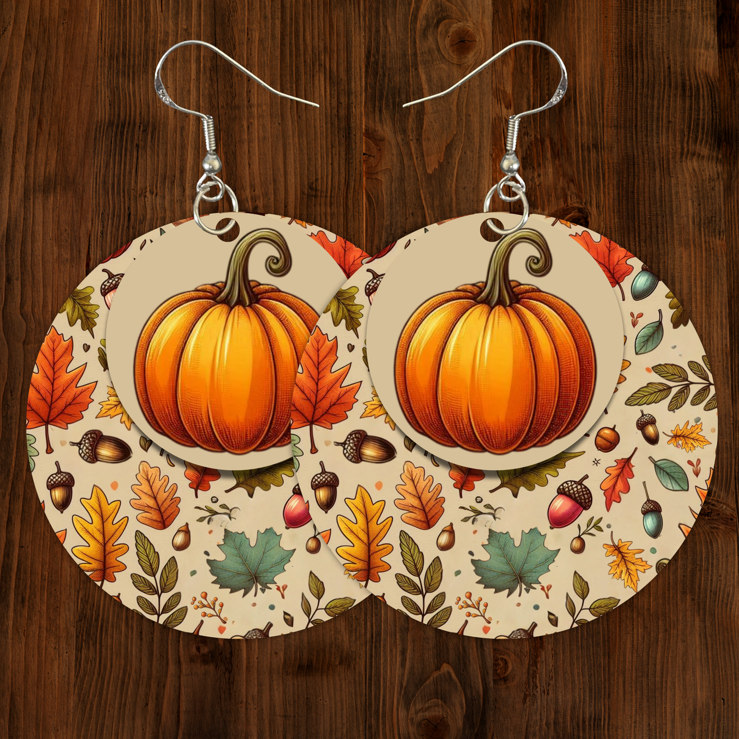 Autumn Breeze Earrings- 2" Circle