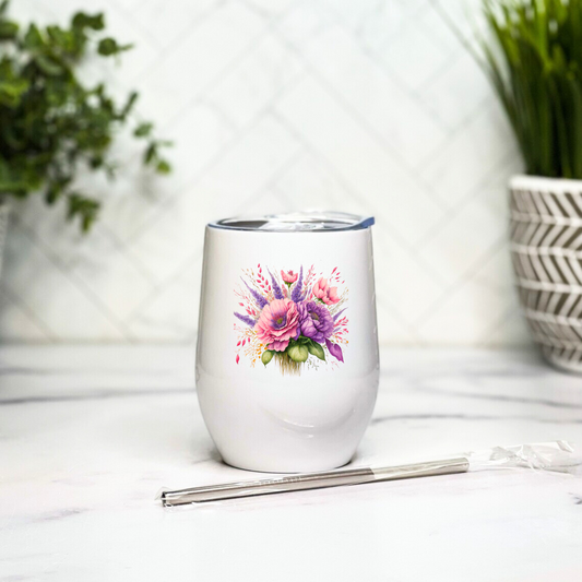 Fancy Floral - Peony - 12oz Tumbler